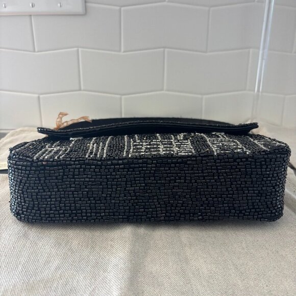 Made in India City Skyline Beaded Bundle - Shoulder Bag and Wristlet - Black - Picture 5 of 16